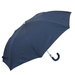 Elegant Classic Blue Folding Umbrella with Leather Handle