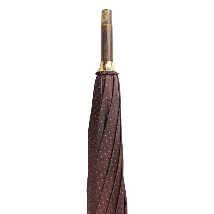 Classic men's umbrella with leather handle - Artynov | Unique Handmade Accessories