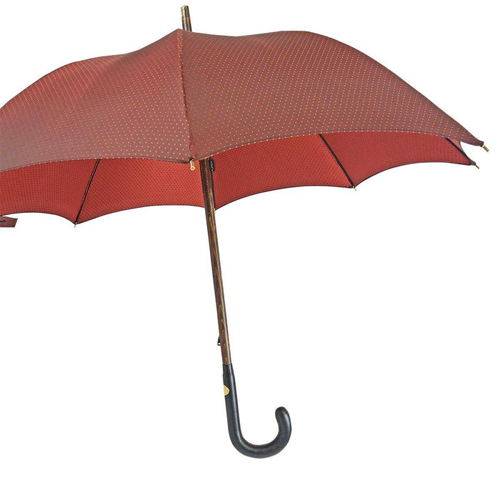 Classic men's umbrella with leather handle - Artynov | Unique Handmade Accessories