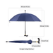 Elegant Dark Blue Automatic Windproof Walking Cane Umbrella