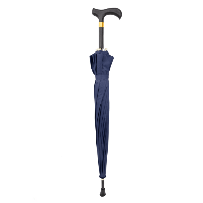 Elegant Dark Blue Automatic Windproof Walking Cane Umbrella