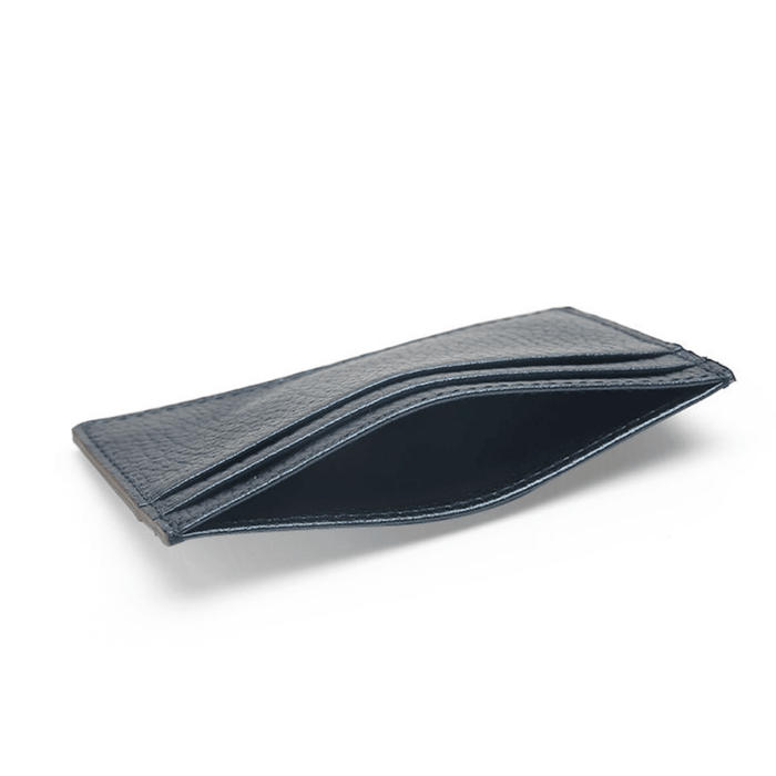 Elegant Design Navy Blue Leather Card Holder