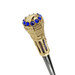 Elegant Design Tower Walking Stick with Blue Crystals