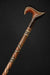 Elegant Design Walking Stick Acorn Hand Carved, Сolored