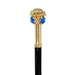 Elegant Flower Handle with Crystals Walking Stick