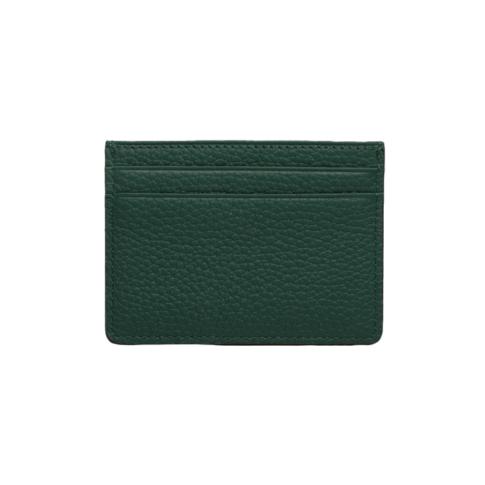 Elegant Green Minimalist Leather Card Holder