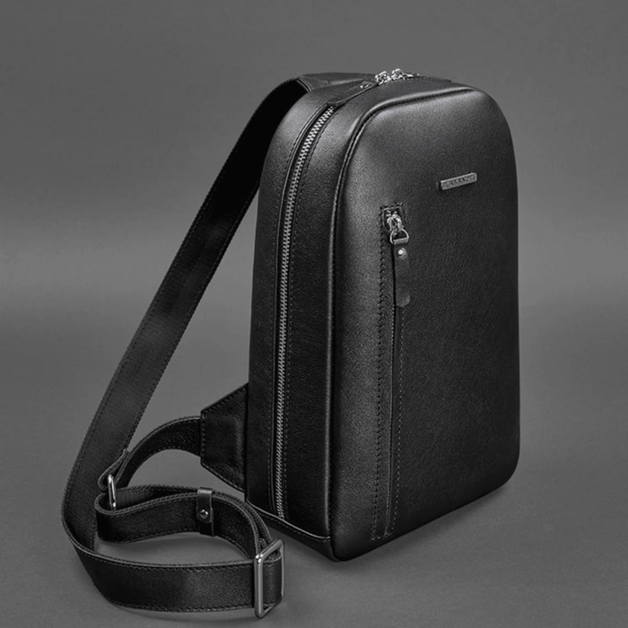 Elegant Handmade Premium Leather Men's One-Shoulder Sling Backpack