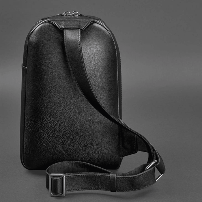 Elegant Handmade Premium Leather Men's One-Shoulder Sling Backpack