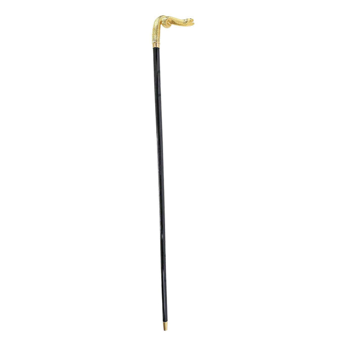 Elegant Handmade Snake 24K Gold-plated Walking Cane