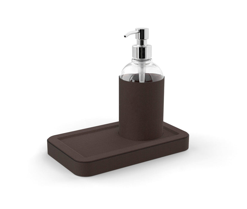 Stylish Igea small tray featuring a classic manual dispenser