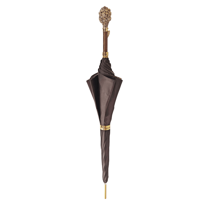 Elegant Lion Collection 24K Gold-Plated Luxury Umbrella