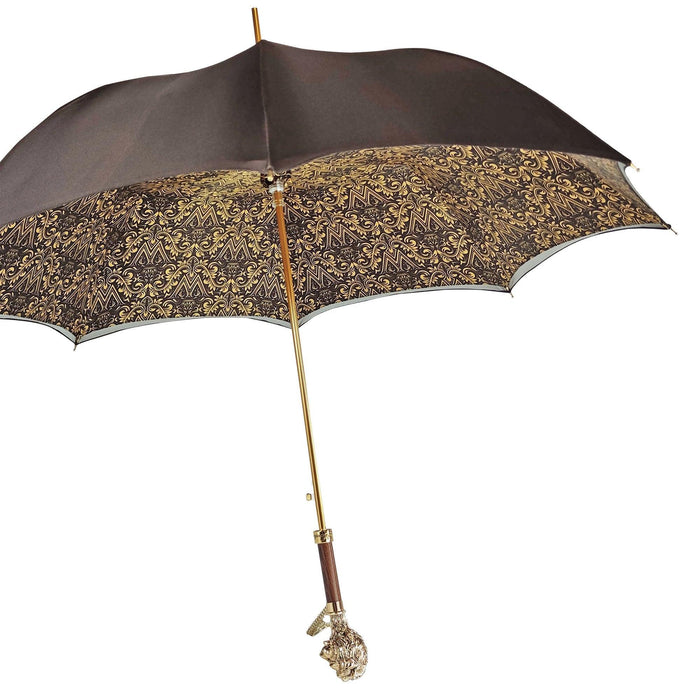 Elegant Lion Collection 24K Gold-Plated Luxury Umbrella