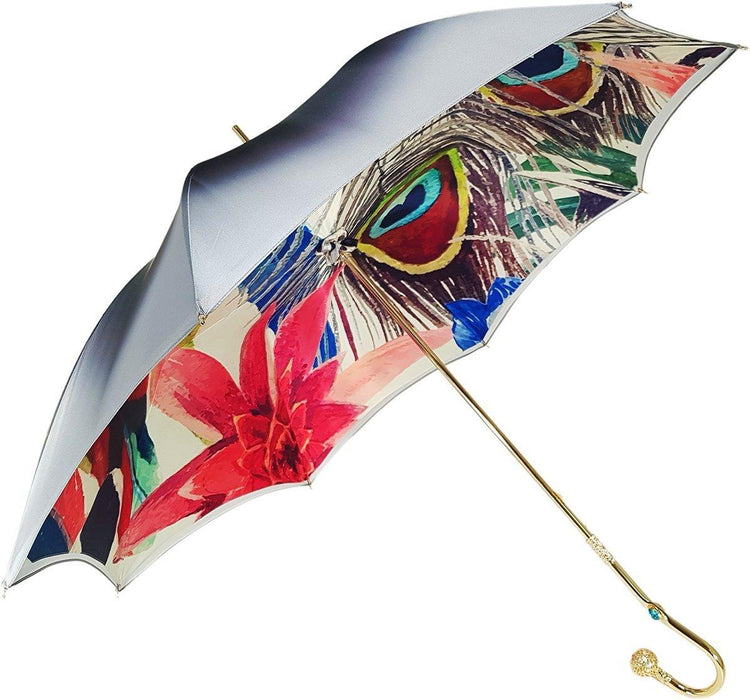 Elegant Luxury Umbrella with Floral Design