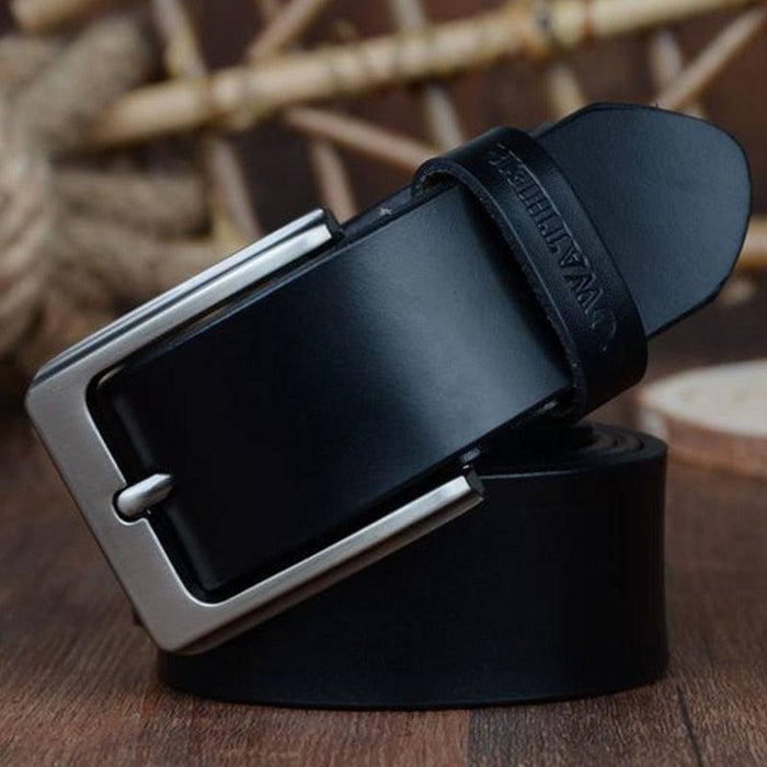 Elegant Men's Casual Leather Belt, Modern Goga Model - Artynov | Unique Handmade Accessories