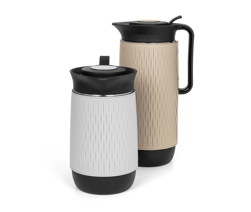 High-quality Mocha thermal carafe featuring a chic and modern aesthetic