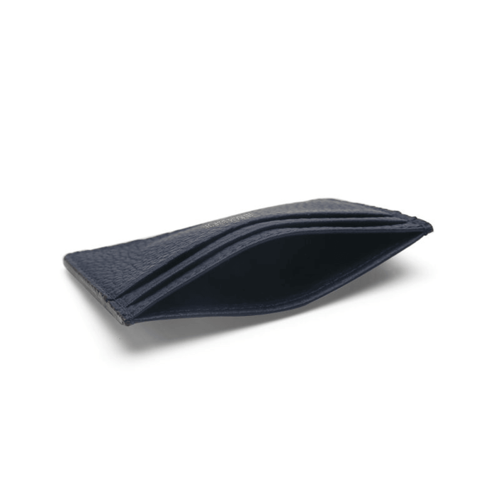 Elegant Navy Minimalist Leather Card Holder