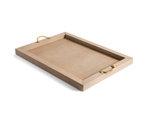 Elegant Rectangular Wooden Thalia Tray Featuring Embossed Ari Pattern