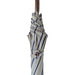 Elegant Striped Umbrella with Flamed Natural Beech Wood Handle