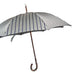 Elegant Striped Umbrella with Flamed Natural Beech Wood Handle