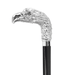 Elegant Style Bright Silver Plated Hawk Artistic Walking Stick