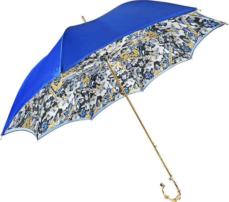 Stylish umbrella in fantastic blue color