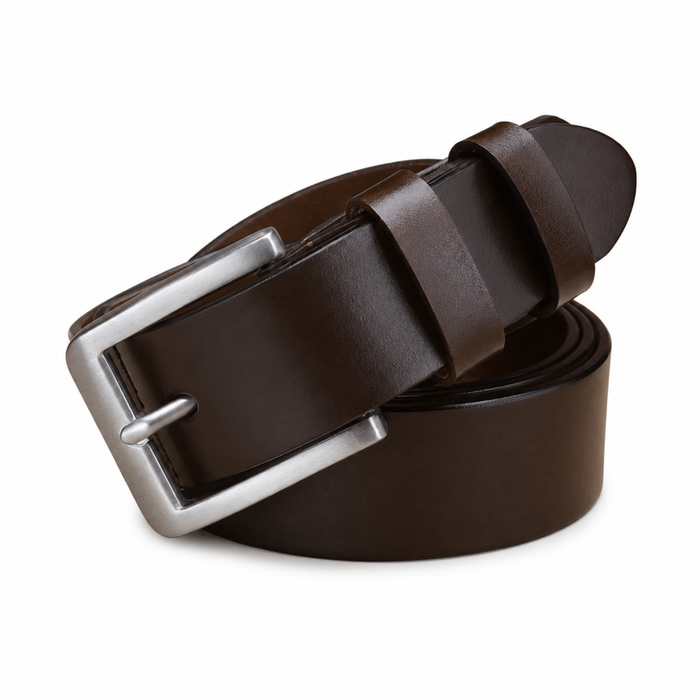 elegant brown leather belt for men