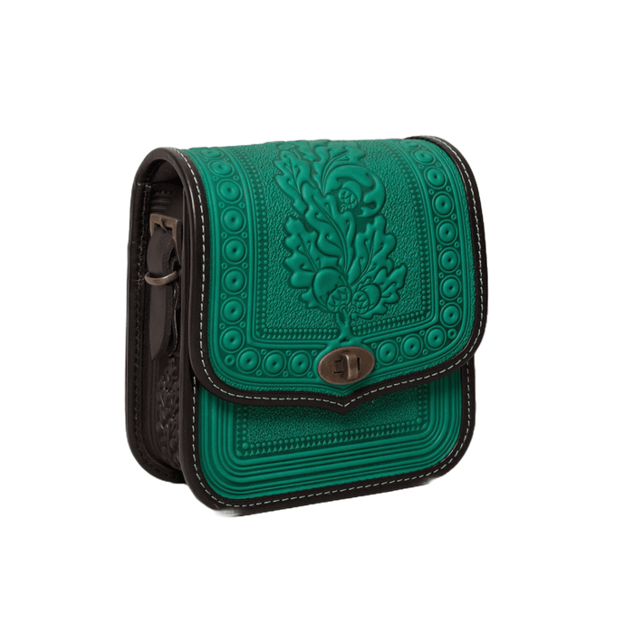 Emerald and Black Crossbody Purse, Stylish Small Messenger Bag for Women