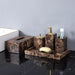 Elegant Brown Dark Marble Bathroom Set