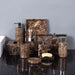 Elegant Brown Dark Marble Bathroom Set