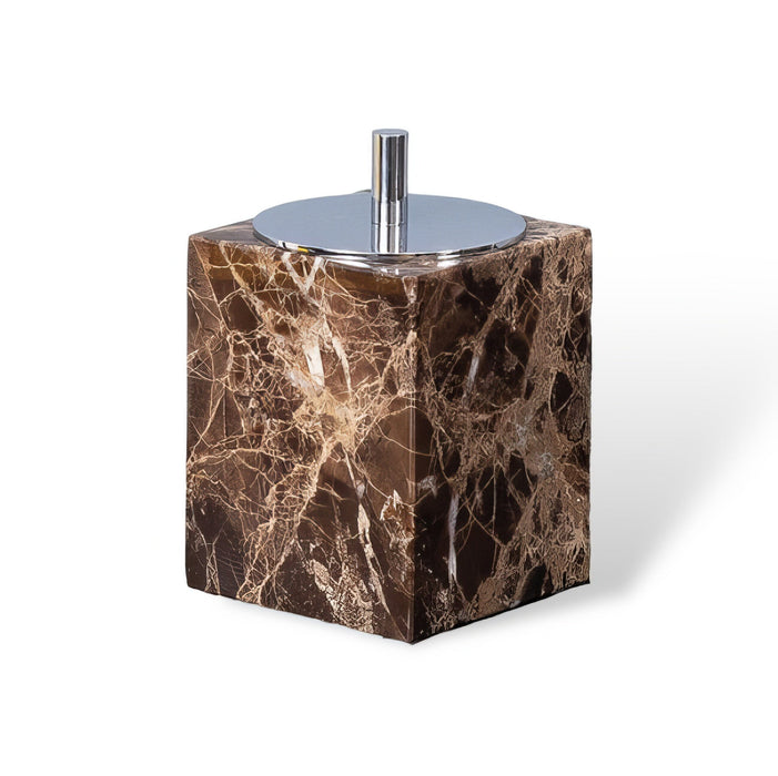 Elegant Brown Dark Marble Bathroom Set