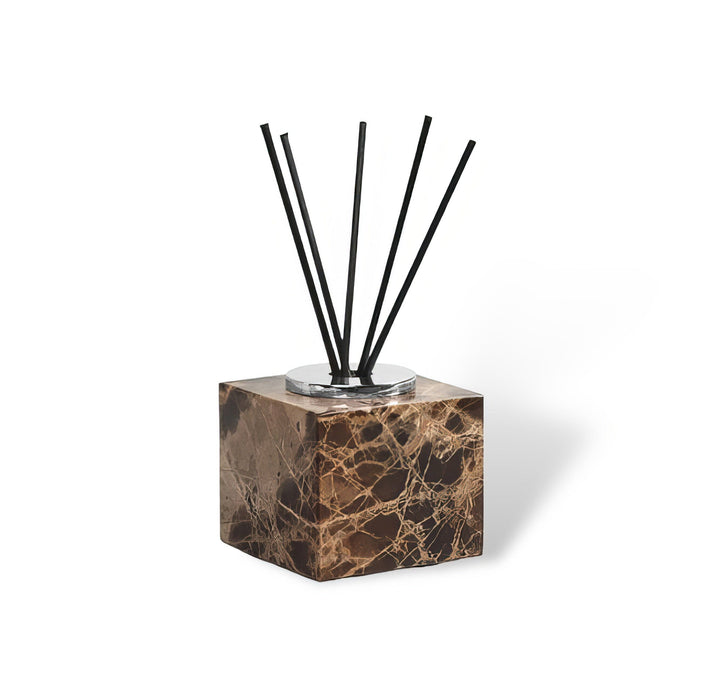 Elegant Brown Dark Marble Bathroom Set