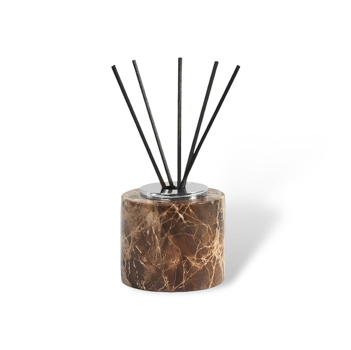 Elegant Brown Dark Marble Bathroom Set