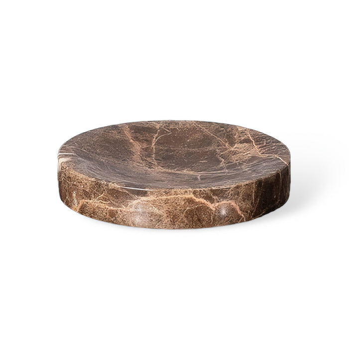 Elegant Brown Dark Marble Bathroom Set