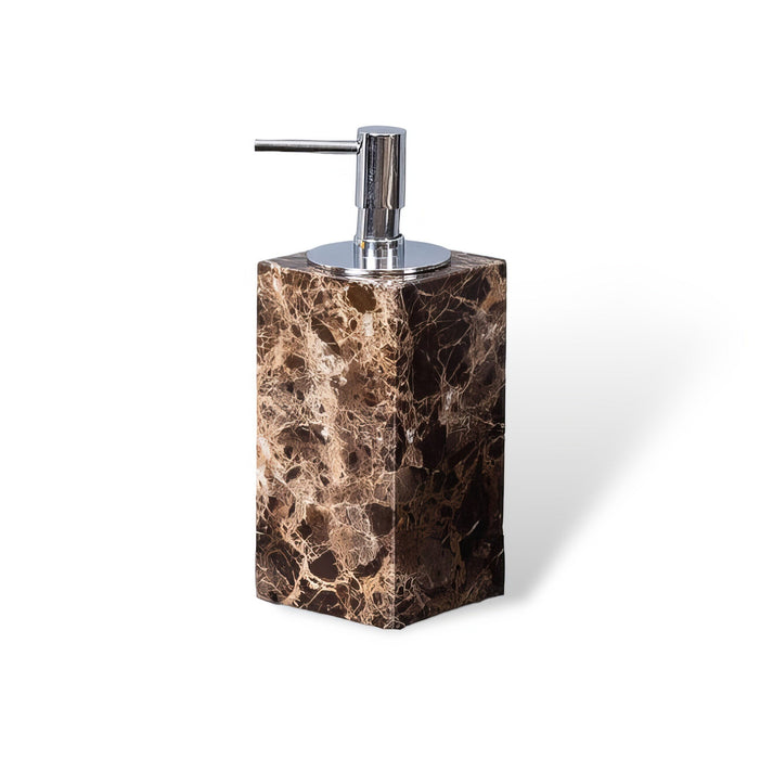 Elegant Brown Dark Marble Bathroom Set