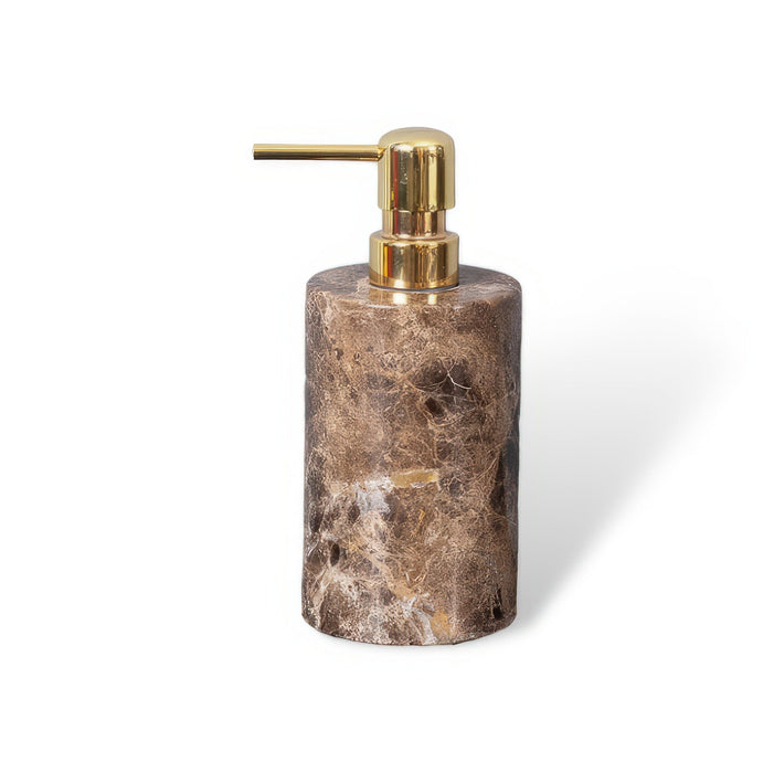 Elegant Brown Dark Marble Bathroom Set
