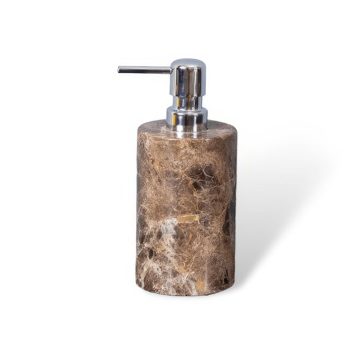 Elegant Brown Dark Marble Bathroom Set