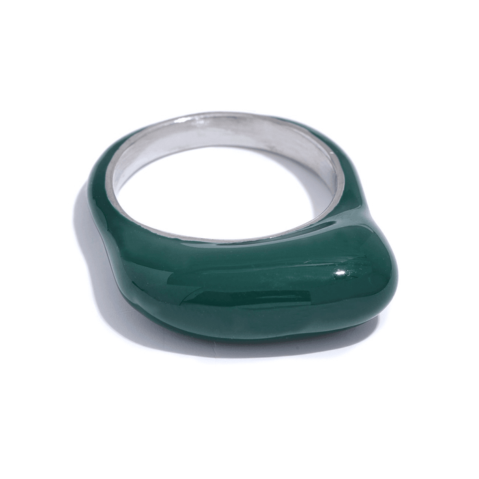 Enameled Designer Ring for Ladies