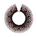 Black Red Beaded Necklace – Shiny Boho Evening Jewelry