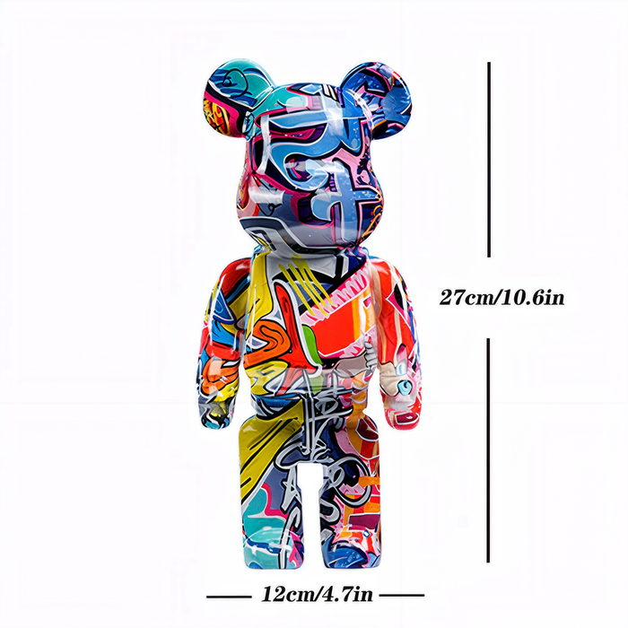 Sculpture d'ours colorée