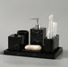 Black Marble Bathroom Set – Elegant White Veins