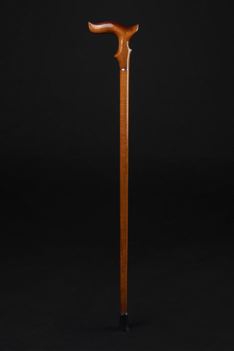 Ergonomic Walking Cane - Carved Wooden Walking Stick