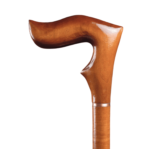 Ergonomic Walking Cane - Carved Wooden Walking Stick