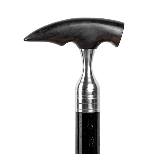 Ergonomic Walking Stick With Hidden Features, Ebony Wood