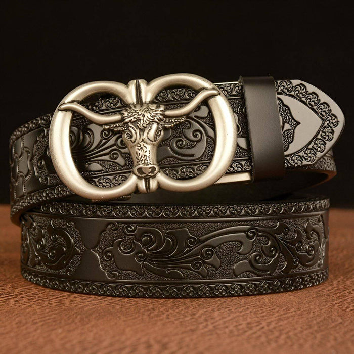 Esprit Animal Belt With Bull Head Pattern, Reece Model