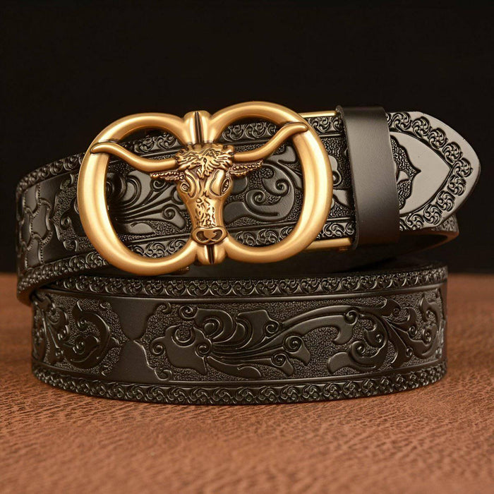 Esprit Animal Belt With Bull Head Pattern, Reece Model