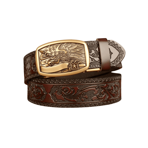 Esprit Animal Belt With Eagle and American Flag Pattern, Evan Model