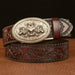 Esprit Animal Belt With Three Wolf Heads Pattern, Edgar Model