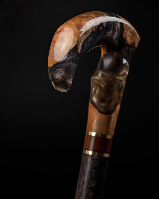 Luxury Epoxy Resin Handle Walking Stick, Unique Style