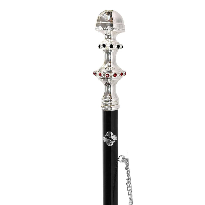 Exclusive Artisanal Shoehorn with Black and Red Crystals