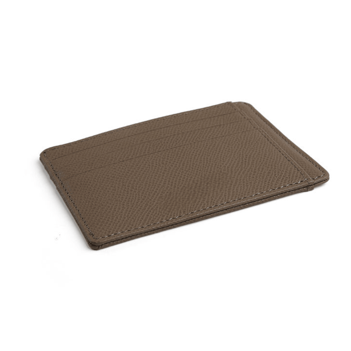 Exclusive Beige Minimalist Leather Card Holder